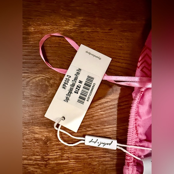 NWT Petal & Pup Pink Soph Strapless Geometric Maxi Dress Size Medium M - Picture 7 of 10